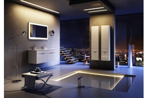 Шкаф-пенал Aqwella 5 stars Malaga R белый - 2