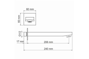 NEW A107 Настенный излив для ванны - 3