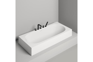 Salini ORNELLA AXIS KIT 180 Встраиваемая ванна 1800х800х600мм, прямоуг. ,мат-л: S-Stone, дон. кл. 