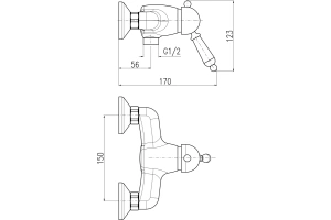 Смеситель для душа Rav Slezak Labe черный матовый - 2