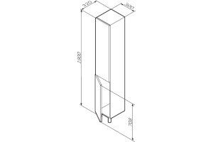 Шкаф-пенал AM.PM Gem R белый глянец, напольный - 2
