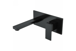 Смеситель для раковины Boheme Qubic черный матовый