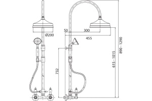 Душевая стойка Cezares First FIRST-CD-03/24-Bi - 2