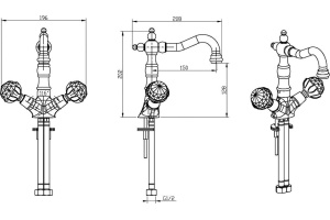 Смеситель Boheme Brillante Presente 352 для раковины - 2