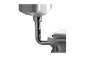 ТРУБА К ПОДВЕСНОМУ БАЧКУ KERASAN RETRO 750490 СРЕДНЯЯ ХРОМ