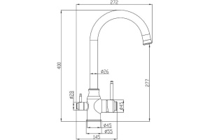 Смеситель Steel Hammer SH 763 BRONZE для кухонной мойки - 2