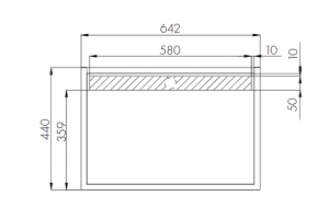 Столешница под раковину Aquaton Лофт Фабрик 60 светлое дерево - 3