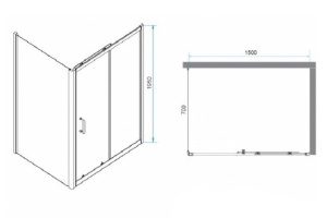 Душевой уголок RGW Passage PA-74B 150x70 профиль черный стекло прозрачное - 3