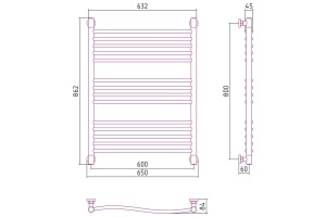 Полотенцесушитель водяной ДР 