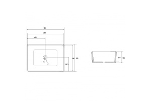 Накладная раковина Abber Rechteck 40 серая матовая - 2