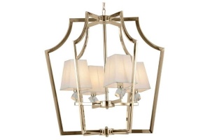 Подвесная люстра LUMINA DECO Montero LDP 1249-4 GD+WT