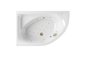 Ванна акриловая Excellent Aquaria Relax 150x100 L с гидромассажем белый - бронза