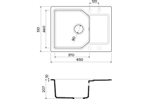 Мойка кухонная Omoikiri Yonaka 65-PA пастила - 3