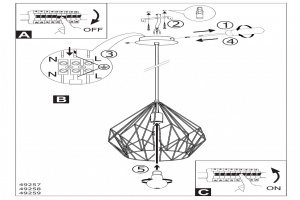 Подвесной светильник Eglo ПРОМО Carlton 49258 - 3