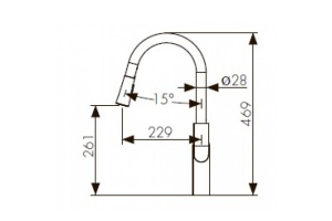 Смеситель Kaiser Linear 59044 для кухонной мойки - 2