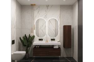 Раковина - столешница Armadi Art Flat 140 двойная белый матовый - 3