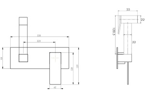 Гигиенический душ Boheme Q 147-CRG.2 со смесителем, С ВНУТРЕННЕЙ ЧАСТЬЮ - 2