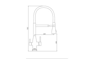 Смеситель для кухни Gappo черный матовый - 2