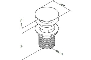 Донный клапан для раковины AM.PM F0700164 - 2