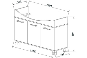 Тумба для комплекта Sanflor Толедо 105 венге, орегон - 3