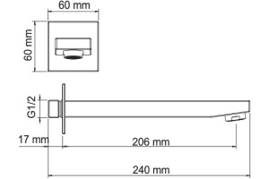 Излив Wasserkraft для ванны A091 - 2