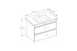 Тумба под раковину Opadiris Фреш 80 белая - 3