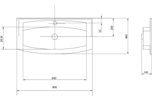Мебельная раковина Акватон Милан М 80 см (1A70643KML010) - 3