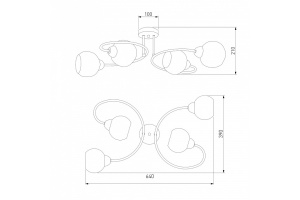 Потолочная люстра Eurosvet Tulia 30136/4 хром - 2