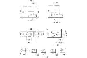 Чаша для унитаза-компакта Duravit ME by Starck 2170090000 - 2