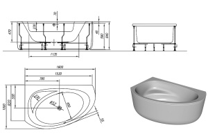 Ванна акриловая Kolpa San Libretto 160х100 L белый - 2