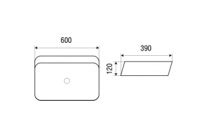 Раковина накладная WW ELBACH 22434 60 белый (10000003832) - 2