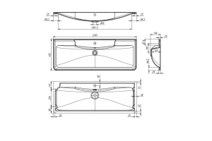 Раковина мебельная BelBagno 120 белый - 3