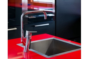 Смеситель для кухонной мойки Oras Optima new хром, черный (2733F) - 3