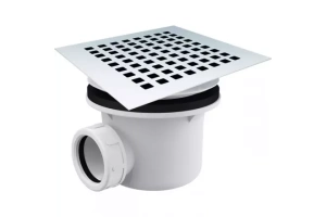 Сифон с крышкой для поддонов из камня Vincea c гидрозатвором белый