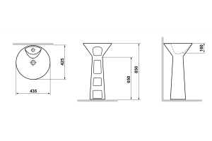 Раковина Laguraty 3040w - 2
