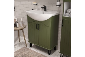 Комплект для раковины  Смеситель для раковины DIWO Смоленск SM-02b черный + Смеситель для ванны с душем DIWO Смоленск SM-03b черный, однорычажный, нас - 3