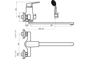 Rav slezak Colorado смеситель для ванной CO153.5/1 - 2