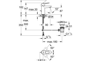 Смеситель Grohe BauLoop 23335000 для раковины - 2