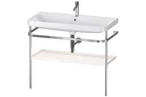 Duravit Happy D.2 Plus Консоль напольная с умывальником 975х490х850 мм, с 1 отв под смесит, 1 ящик, выпуск и сифон в комплекте, цвет белый глянцевый