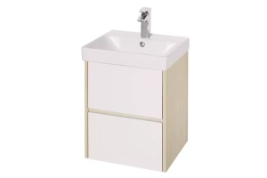 Комплект мебели Aquaton Сканди 45 белый - светлое дерево - 3