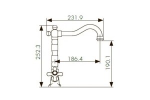 Смеситель Kaiser Carlson Style 44233 для кухонной мойки, хром - 2