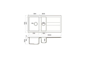 Мойка кухонная Omoikiri Kitagawa Artceramic/белый (4993803) - 2