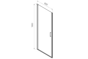 Душевая дверь Vincea Alpha 65 хром стекло прозрачное - 2