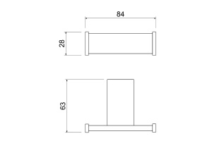 Крючок двойной Timo Torne золото матовое - 2
