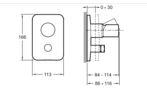 Смеситель Jacob Delafon Toobi E98719-CP для ванны с душем - 2