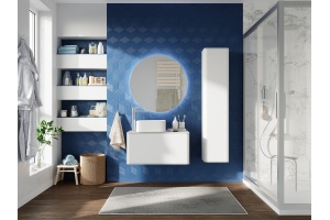 Зеркало круглое STWORKI Ноттвиль 80 с подсветкой, сенсор на зеркале, круглое, настенное, российское - 2