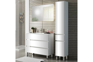 Тумба под раковину Sanvit Кубэ-3 60 белый глянец - 2