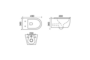 Унитаз подвесной Azario Geno белый (AZ2196D) - 2