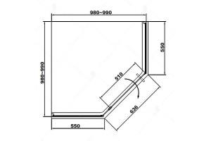 Душевой уголок RGW SV-81-B 100х100 - 3