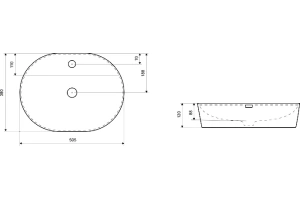Раковина накладная Excellent Ronity 50 белый - 3